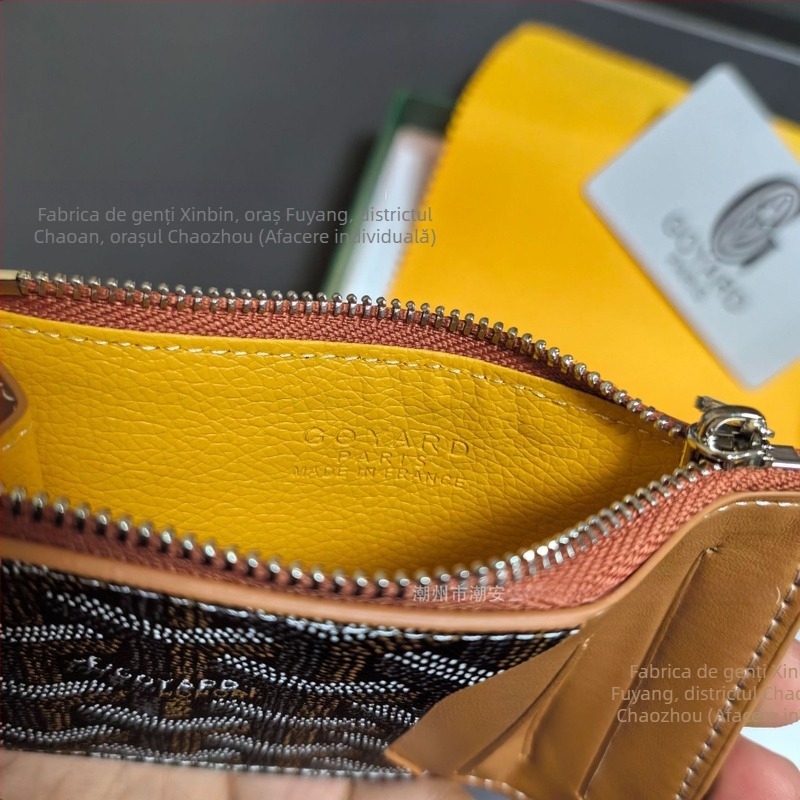 Portofel din piele pentru carduri, unisex, ultra-subțire, cu model litere, anti-furt