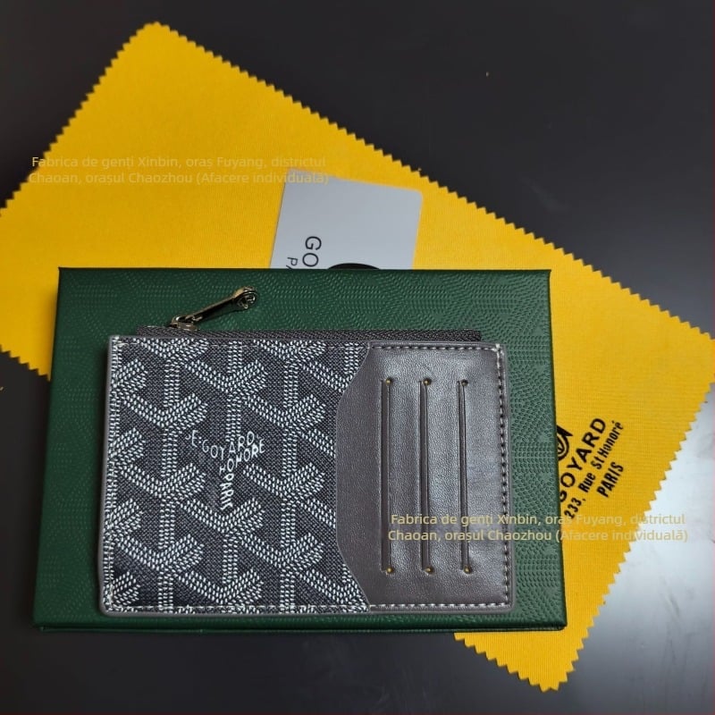 Portofel din piele pentru carduri, unisex, ultra-subțire, cu model litere, anti-furt