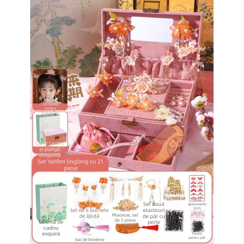 Set accesorii pentru păr pentru copii – agrașe metalice în formă de floare, lucrate manual, stil minimalist modern, ambalare individuală, lansare primăvara 2025