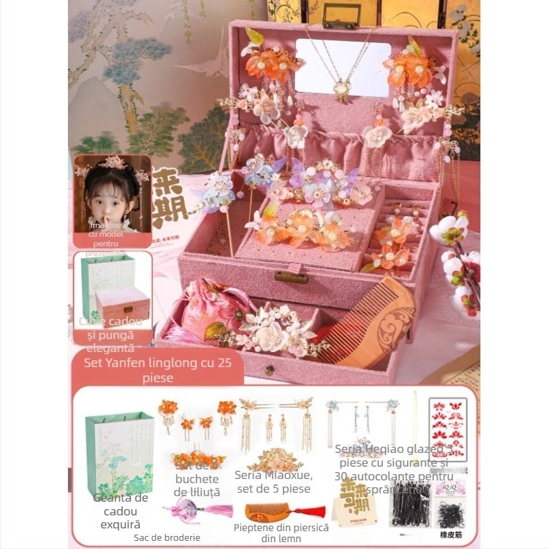 Set accesorii pentru păr pentru copii – agrașe metalice în formă de floare, lucrate manual, stil minimalist modern, ambalare individuală, lansare primăvara 2025