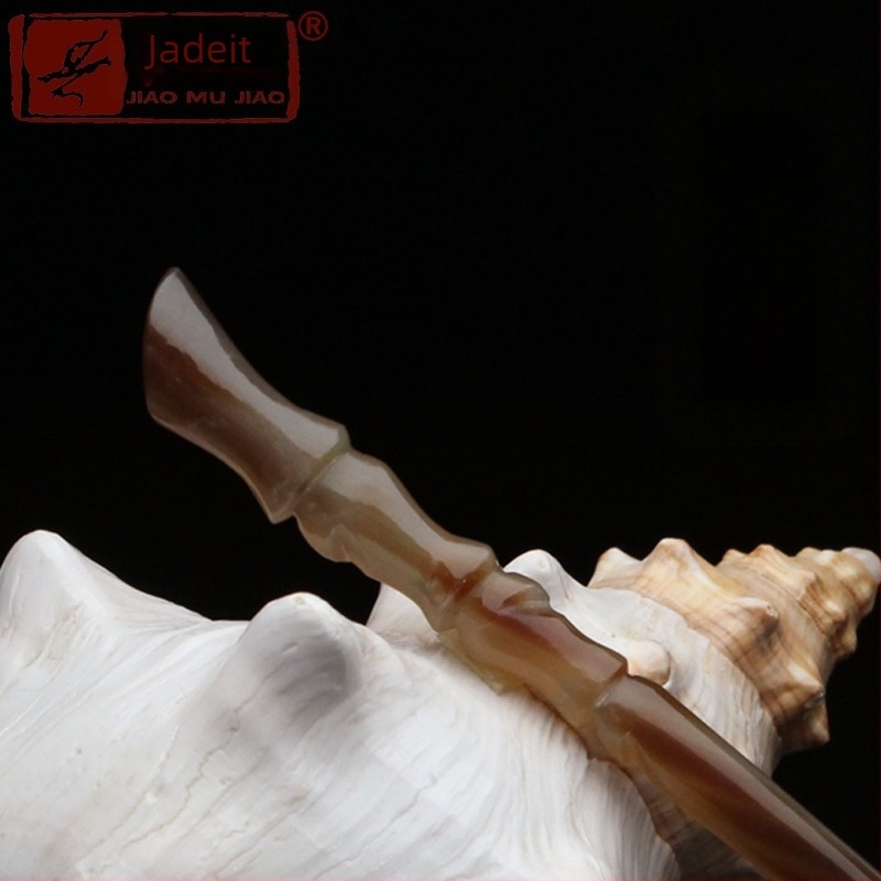 Agrafe pentru păr din corn de yak, sculptate manual, în stil etnic pentru femei, clasice