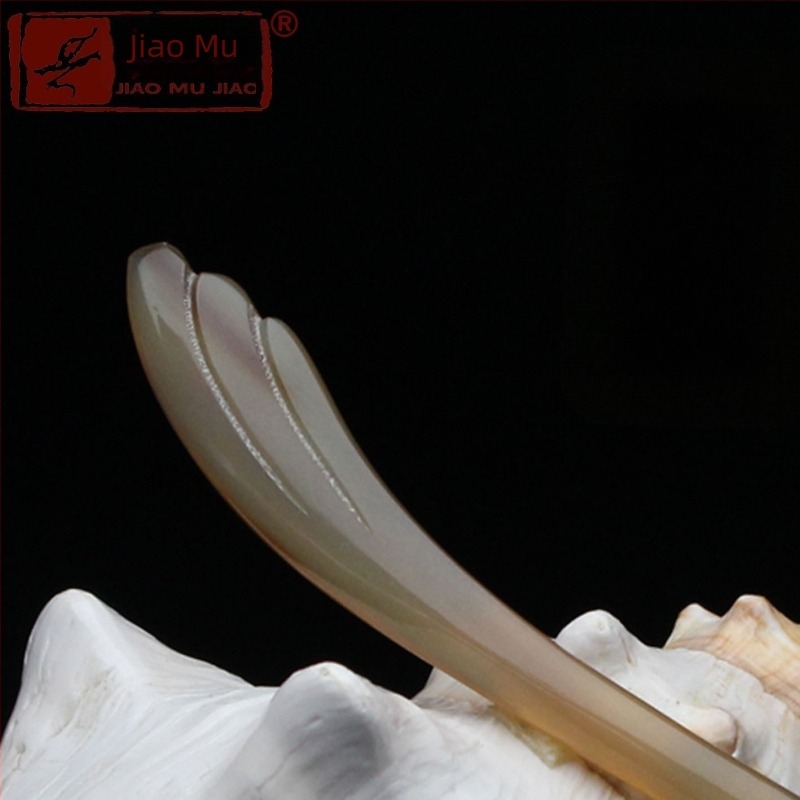 Agrafe pentru păr din corn de yak, sculptate manual, în stil etnic pentru femei, clasice