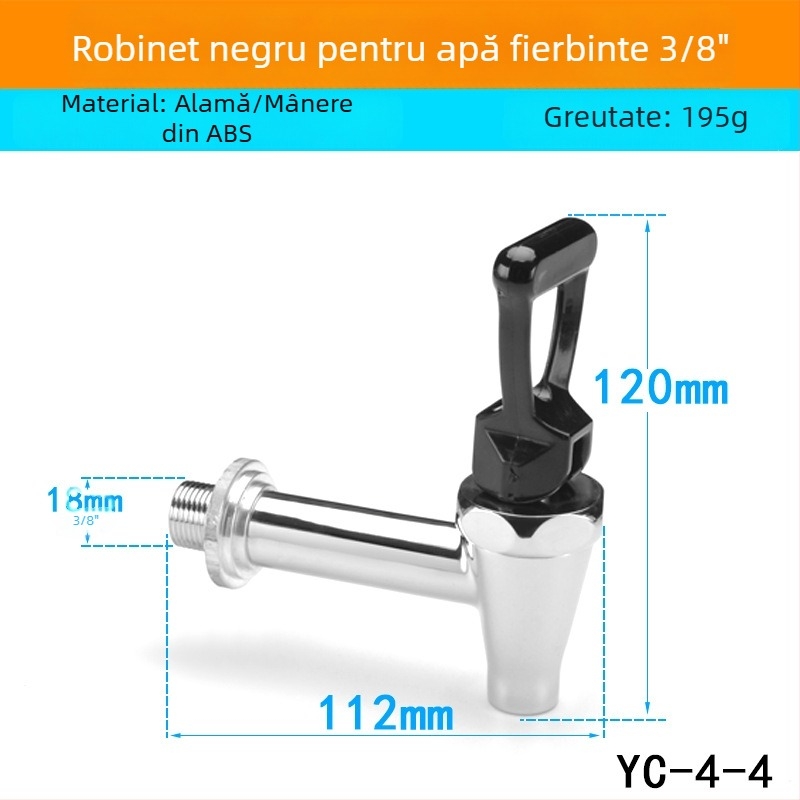 Robinet electric pentru boiler — structură din cupru, miez de supapă din cupru, temperat ure de lucru 0–100 °C, presiune nominală 0,5 MPa, SASO certificat