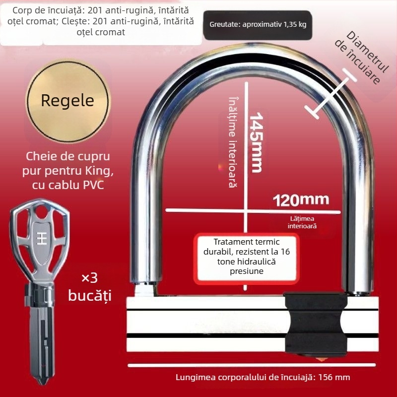 Încuietoare pentru vehicule electrice, HP Type, Cupru, Stil American