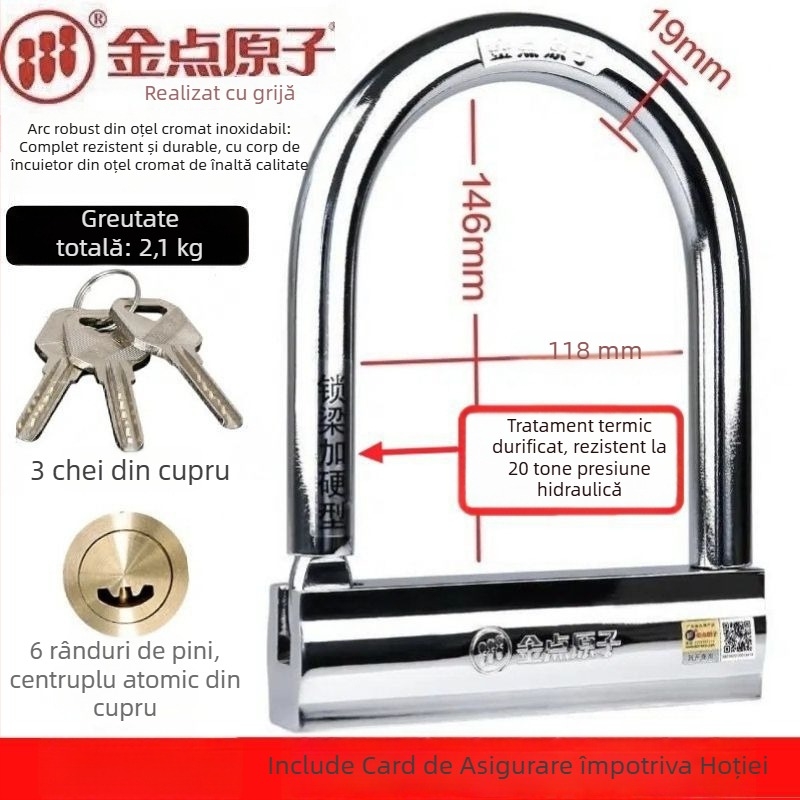 Încuietoare pentru vehicule electrice, HP Type, Cupru, Stil American