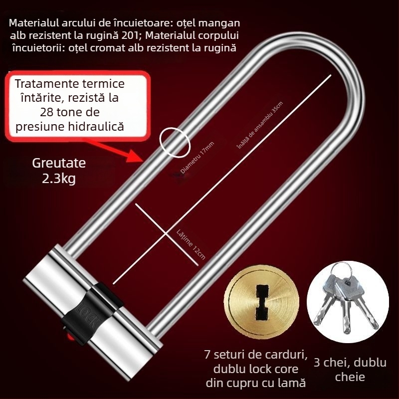 Încuietoare pentru vehicule electrice, HP Type, Cupru, Stil American