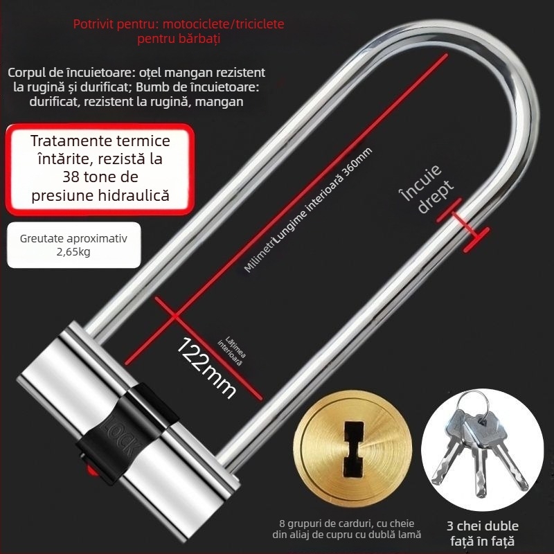 Încuietoare pentru vehicule electrice, HP Type, Cupru, Stil American