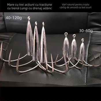 Cârlig de pescuit cu greutate din plumb de tip ancoră — Integrity Hook; origine Wuhu, Anhui; ambalaj 1000 buc.; loc de pescuit: râu; tip cârlig: anchor fish