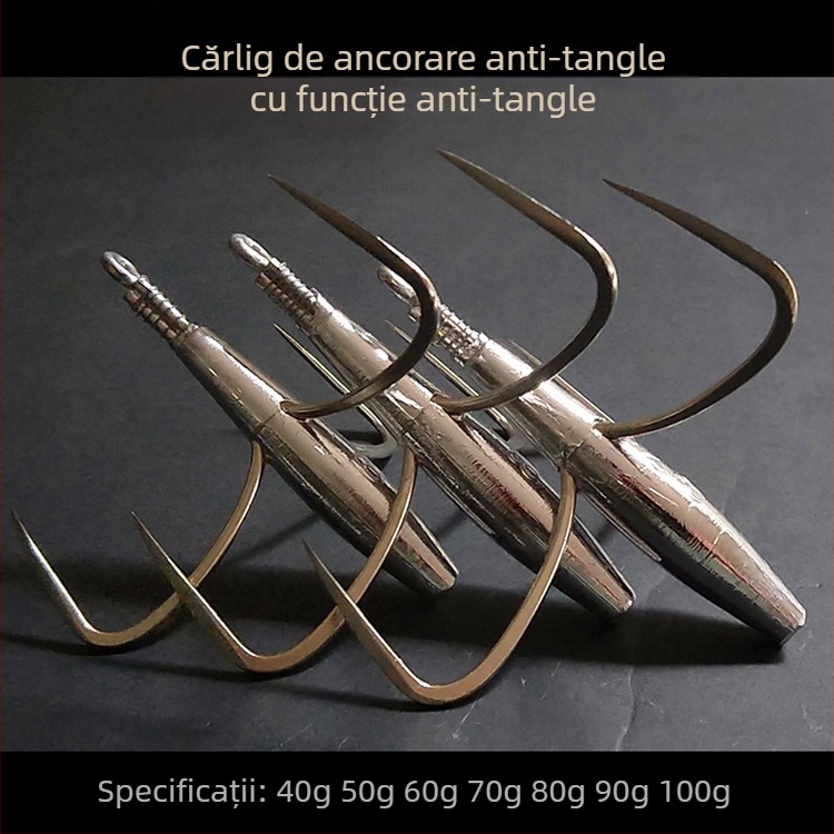 Cârlig de pescuit cu greutate din plumb de tip ancoră — Integrity Hook; origine Wuhu, Anhui; ambalaj 1000 buc.; loc de pescuit: râu; tip cârlig: anchor fish