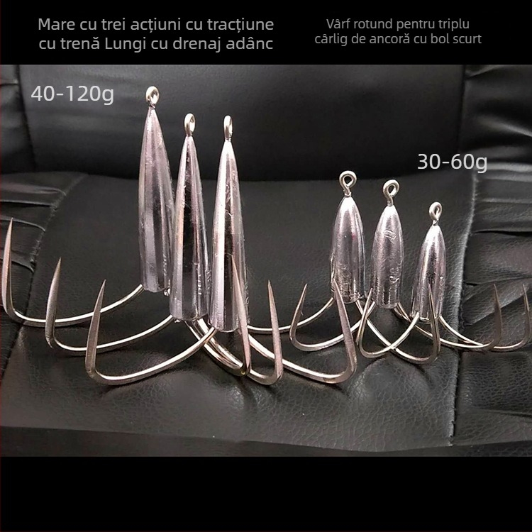Cârlig de pescuit cu greutate din plumb de tip ancoră — Integrity Hook; origine Wuhu, Anhui; ambalaj 1000 buc.; loc de pescuit: râu; tip cârlig: anchor fish