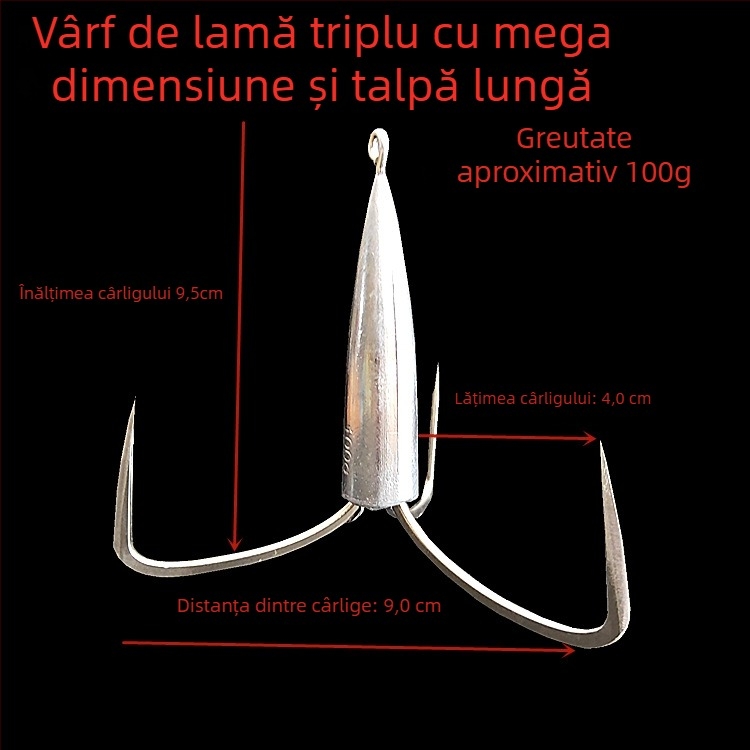 Cârlig de pescuit cu greutate din plumb de tip ancoră — Integrity Hook; origine Wuhu, Anhui; ambalaj 1000 buc.; loc de pescuit: râu; tip cârlig: anchor fish