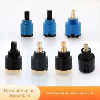 Cartuș de robinet pentru duș - ceramică/plastic, stil modern minimalist, operare prin învârte (ceramică/plastic; stil modern minimalist; operare prin învârte)