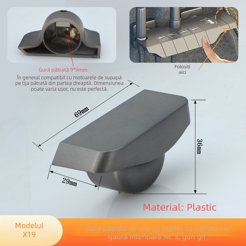 Cartuș de robinet pentru duș - ceramică/plastic, stil modern minimalist, operare prin învârte (ceramică/plastic; stil modern minimalist; operare prin învârte)