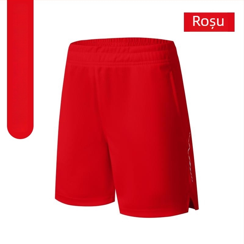 Șorturi sport, croială lejeră, 100% poliester, țesătură din amestec de fibre chimice, vară