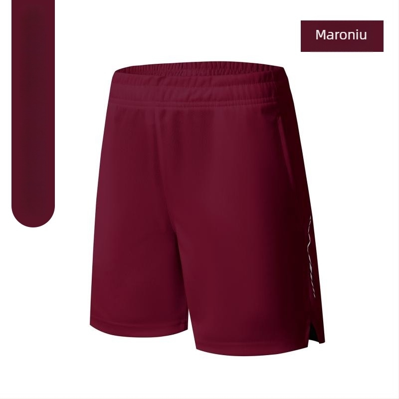 Șorturi sport, croială lejeră, 100% poliester, țesătură din amestec de fibre chimice, vară