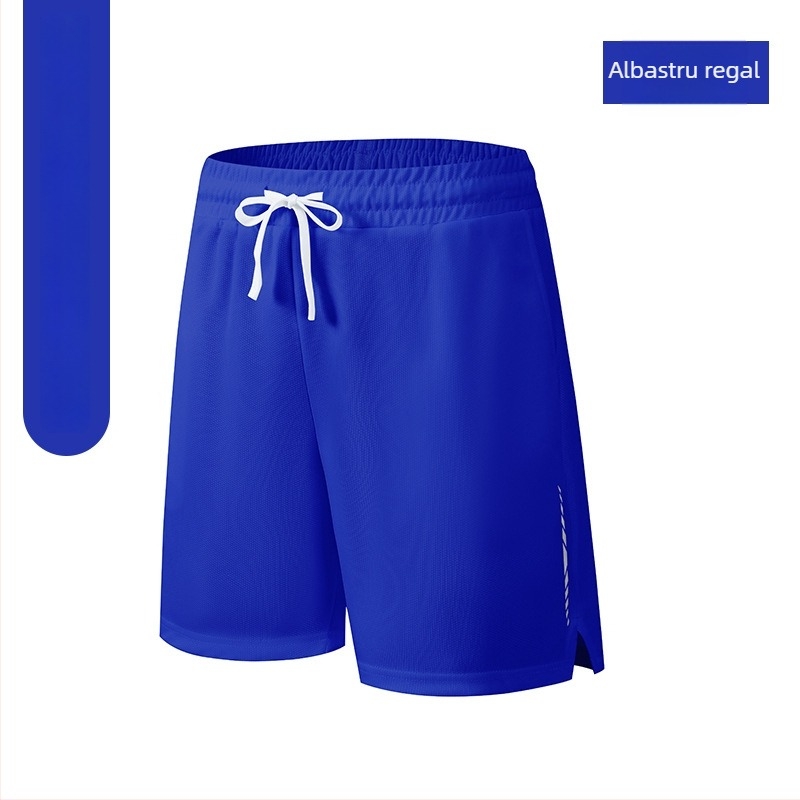 Șorturi sport, croială lejeră, 100% poliester, țesătură din amestec de fibre chimice, vară