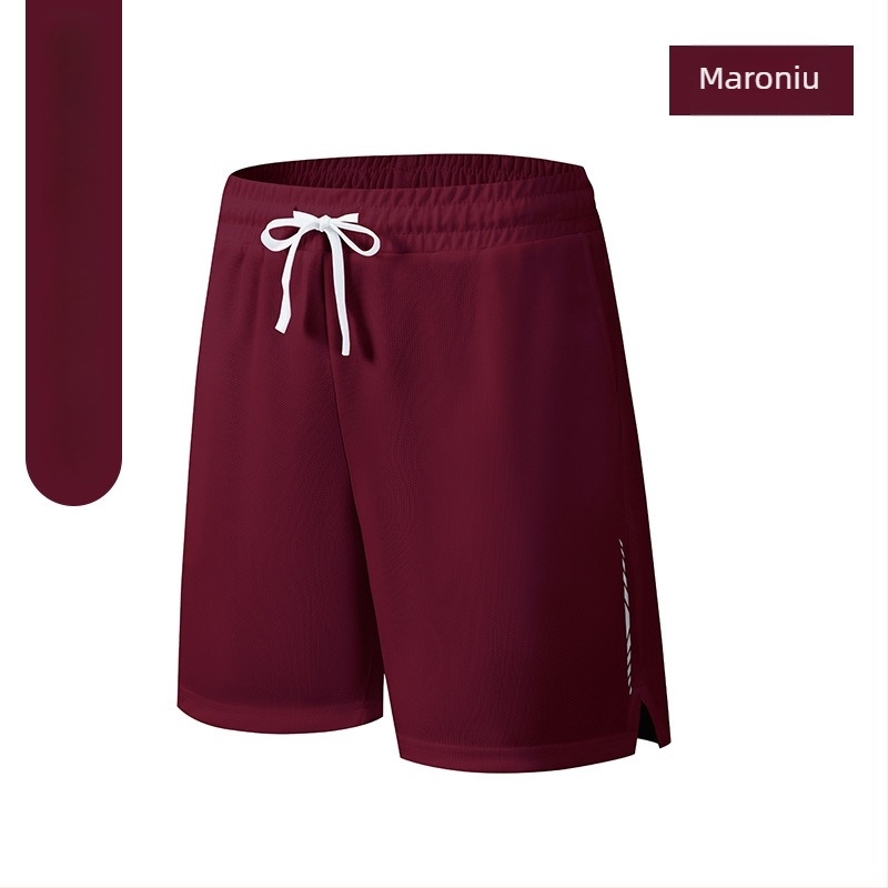 Șorturi sport, croială lejeră, 100% poliester, țesătură din amestec de fibre chimice, vară