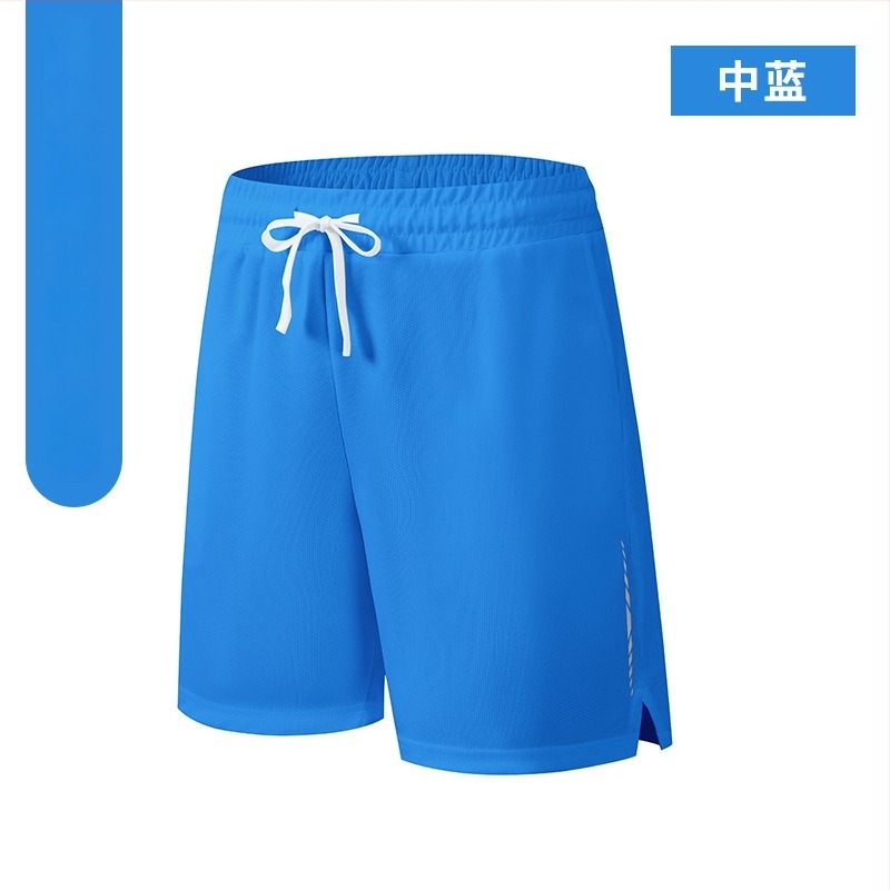 Șorturi sport, croială lejeră, 100% poliester, țesătură din amestec de fibre chimice, vară