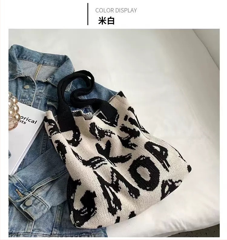 Geantă Tote – Stil casual de plajă, material din bumbac, formă ovală, deschidere deschisă, buzunare interioare pentru telefon și documente, căptușeală poliester