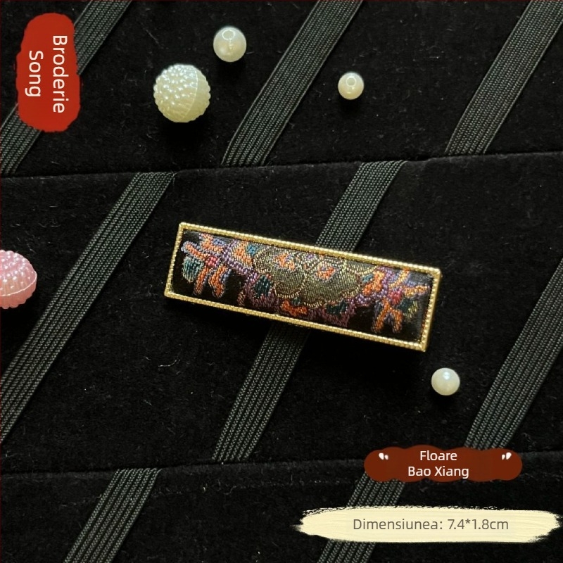 Anban agrafă de păr lucrată manual din aliaj ecologic de zinc, stil chinezesc cu atmosferă literară retro, accesoriu pentru păr pentru femei