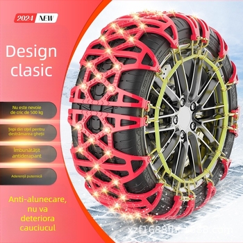 Baotuzhe Covorase universale pentru podea auto — acoperire completă, lanț antiderapant, model Full Coverage Cowhide Anti-Slip Chain, compatibile cu toate tipurile de vehicule, lățimea pneurilor 155-285, Material: Altul