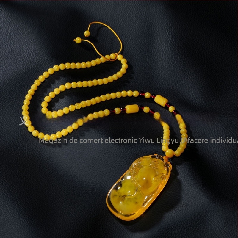 Colier lung pentru pulover, unisex, cu pandantiv lacrimă, lanț cu mărgele, model pătrățos, lungime 21–50 cm