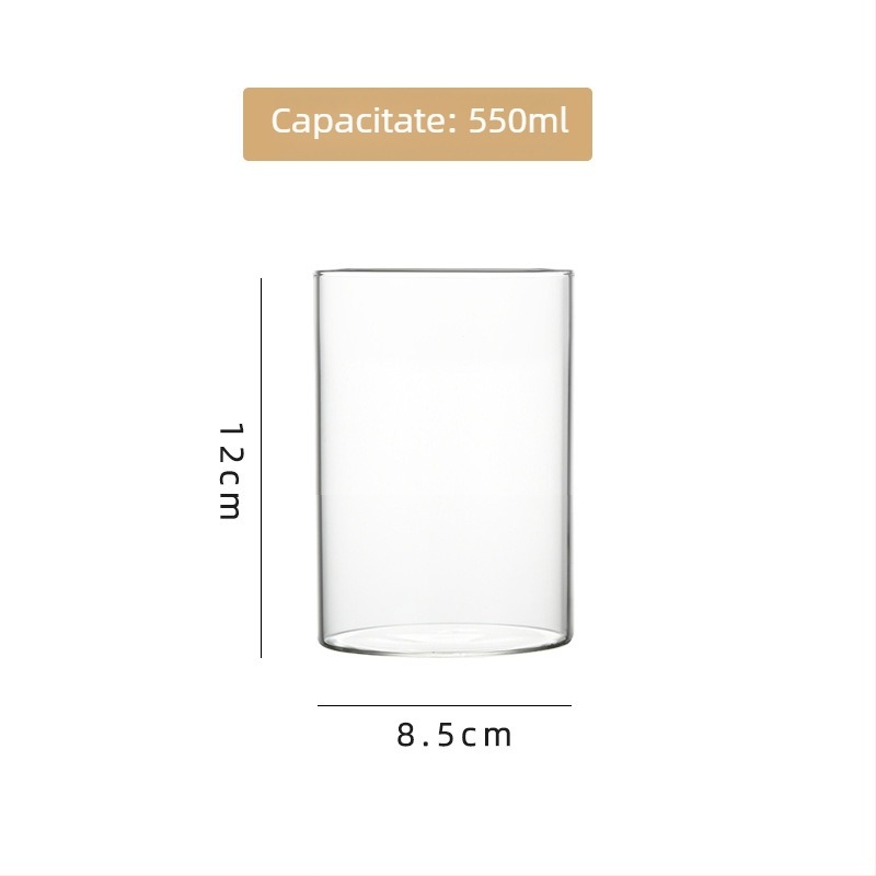 Vas din sticlă borosilicat de înaltă calitate pentru hidroponie, aranjamente florale și acvariu transparent, ambalaj carton