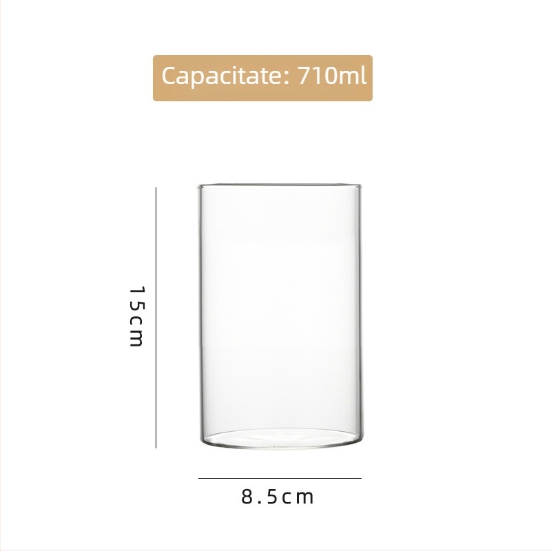 Vas din sticlă borosilicat de înaltă calitate pentru hidroponie, aranjamente florale și acvariu transparent, ambalaj carton