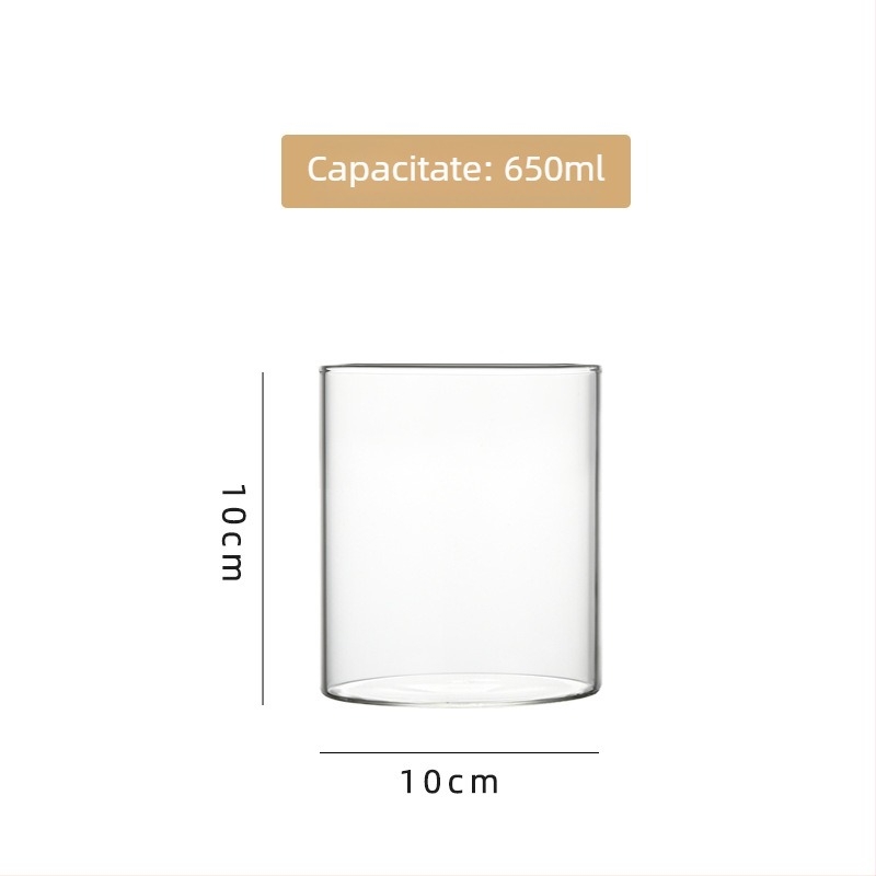 Vas din sticlă borosilicat de înaltă calitate pentru hidroponie, aranjamente florale și acvariu transparent, ambalaj carton