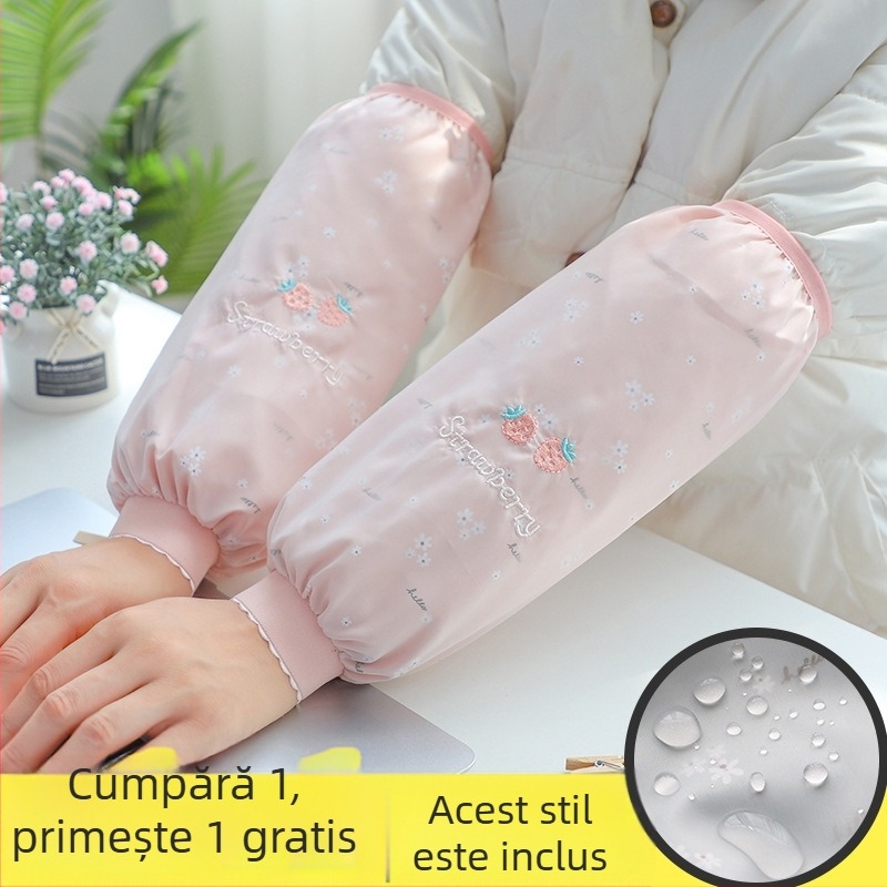 Șorț cu mâneci, versiune coreeană, impermeabil, rezistent la pete, durabil pentru muncă