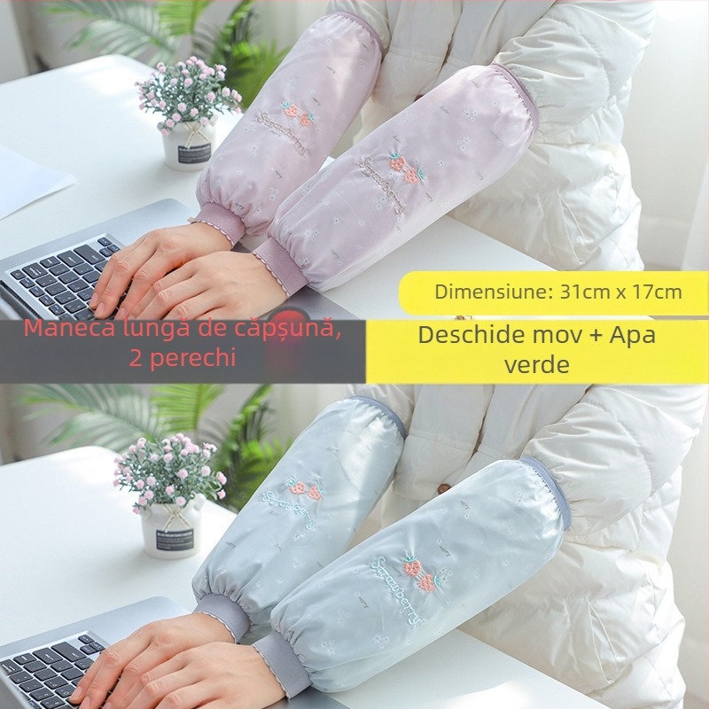 Șorț cu mâneci, versiune coreeană, impermeabil, rezistent la pete, durabil pentru muncă