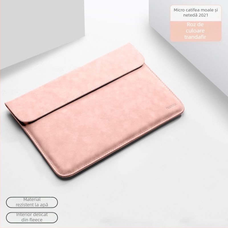 Husă pentru laptop pentru Huawei MateBook 14s și notebook-uri Apple, PU material, căptușeală din piele sintetică, stil urban minimalist