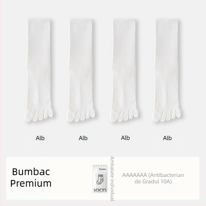 Șosete de damă cu cinci degete din bumbac, cu separatoare degete, antibacteriale, absorbante de transpirație, anti miros, compoziție 70% bumbac, 25% poliester, 5% elastan