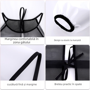 Hao Jin halat impermeabilă cu mâneci pentru bucătărie și servicii alimentare