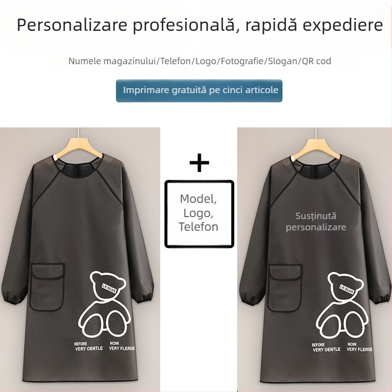 Hao Jin halat impermeabilă cu mâneci pentru bucătărie și servicii alimentare