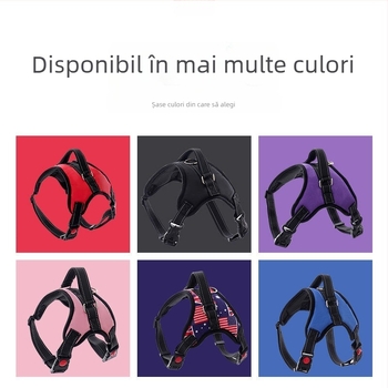 Ham pentru câini din nylon și lesă din șnur cu opt fire