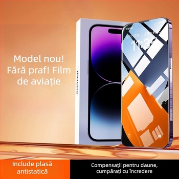 Protecție ecran din sticlă temperată cu anti-peep și protecție la cădere pentru iPhone 11–14 Pro/Max