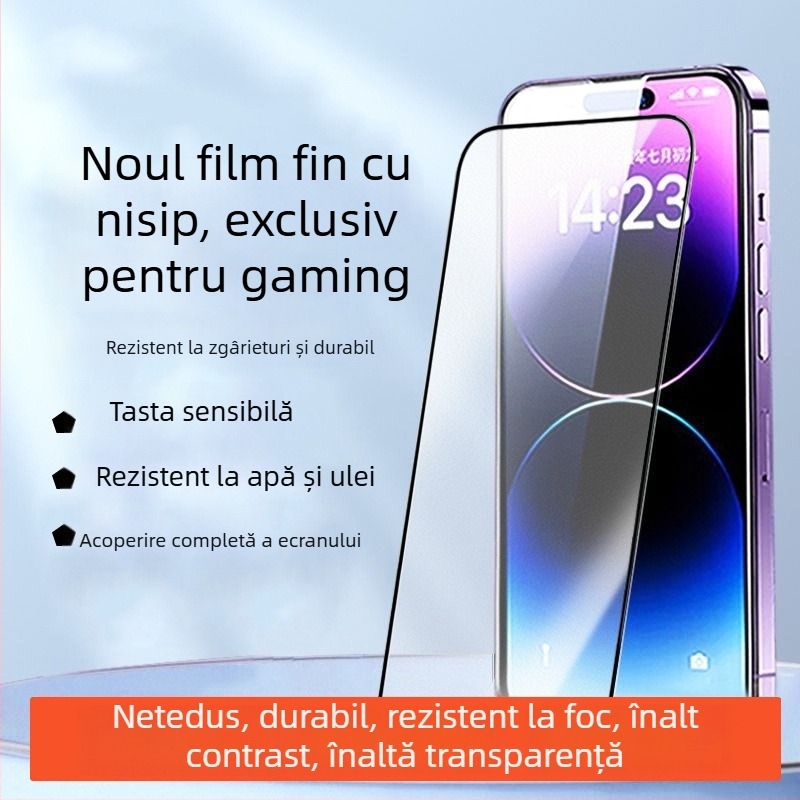 Protecție ecran din sticlă temperată cu anti-peep și protecție la cădere pentru iPhone 11–14 Pro/Max