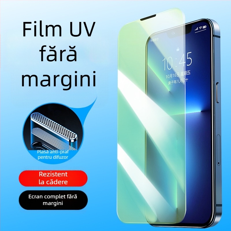 Protecție ecran din sticlă temperată cu anti-peep și protecție la cădere pentru iPhone 11–14 Pro/Max