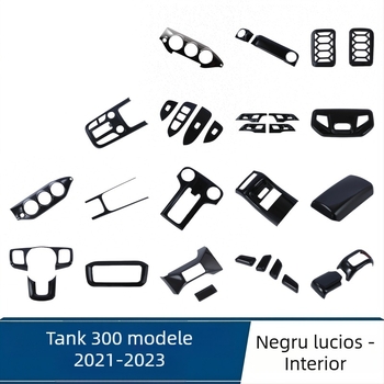 Accesorii interioare Tank 300 pentru modelele 2021–2023 – ABS plastic, model X6644D33, montaj cu adeziv, cadru de schimbător, braț interior, ieșire aer consola centrală
