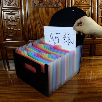 Dosar acordeon pentru documente – plastic, A5, pentru facturi și chitanțe, QS1546511521