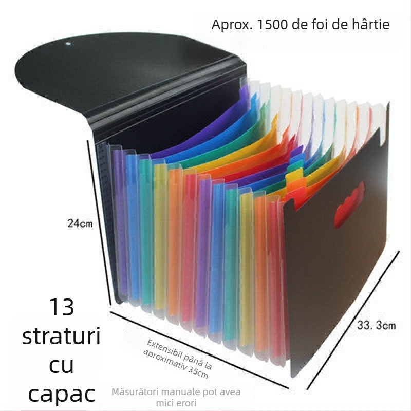 Dosar acordeon pentru documente – plastic, A5, pentru facturi și chitanțe, QS1546511521