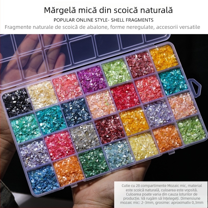 Accesorii de bijuterii DIY — Material scoică, Model natural de scoică, Finisaj cu ulei picurat, Stil antic, Primăvara 2025