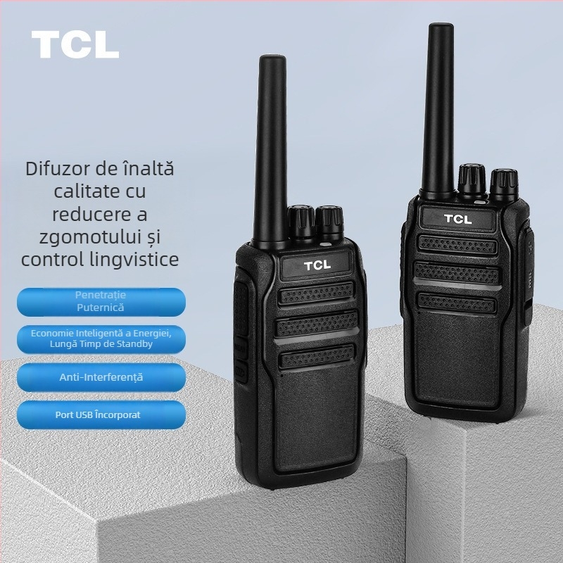 TCL radio analog cu două căi HT8/HT9 exterior putere mare, 16 canale, 400–480 MHz, 5W, 3–5 km, 3000 mAh