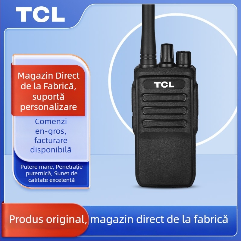 TCL radio analog cu două căi HT8/HT9 exterior putere mare, 16 canale, 400–480 MHz, 5W, 3–5 km, 3000 mAh