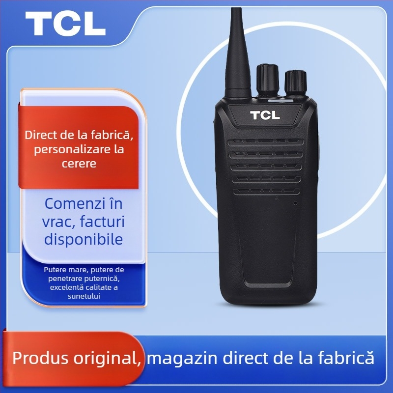 TCL radio analog cu două căi HT8/HT9 exterior putere mare, 16 canale, 400–480 MHz, 5W, 3–5 km, 3000 mAh