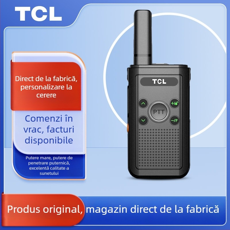 TCL radio analog cu două căi HT8/HT9 exterior putere mare, 16 canale, 400–480 MHz, 5W, 3–5 km, 3000 mAh
