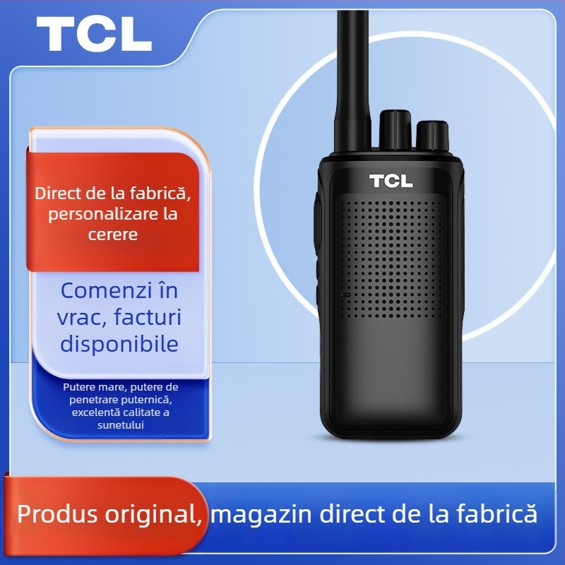 TCL radio analog cu două căi HT8/HT9 exterior putere mare, 16 canale, 400–480 MHz, 5W, 3–5 km, 3000 mAh