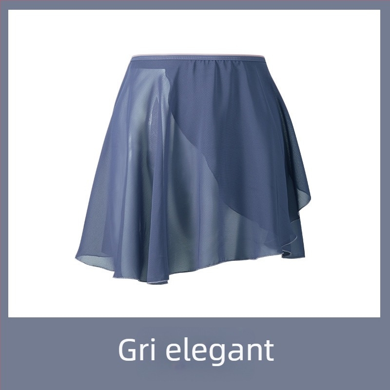 Fustă de balet pentru antrenament, stil chinezesc, proaspătă și dulce, chiffon peste 95% ca material principal, procesare la temperaturi înalte, Iarna 2024