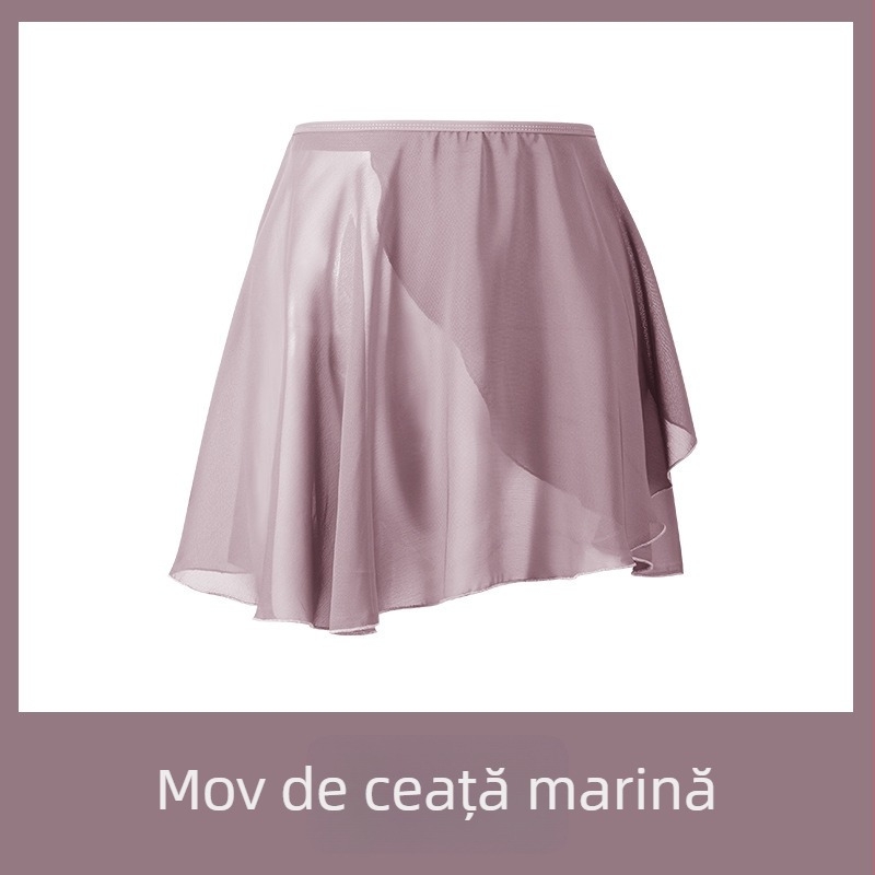 Fustă de balet pentru antrenament, stil chinezesc, proaspătă și dulce, chiffon peste 95% ca material principal, procesare la temperaturi înalte, Iarna 2024